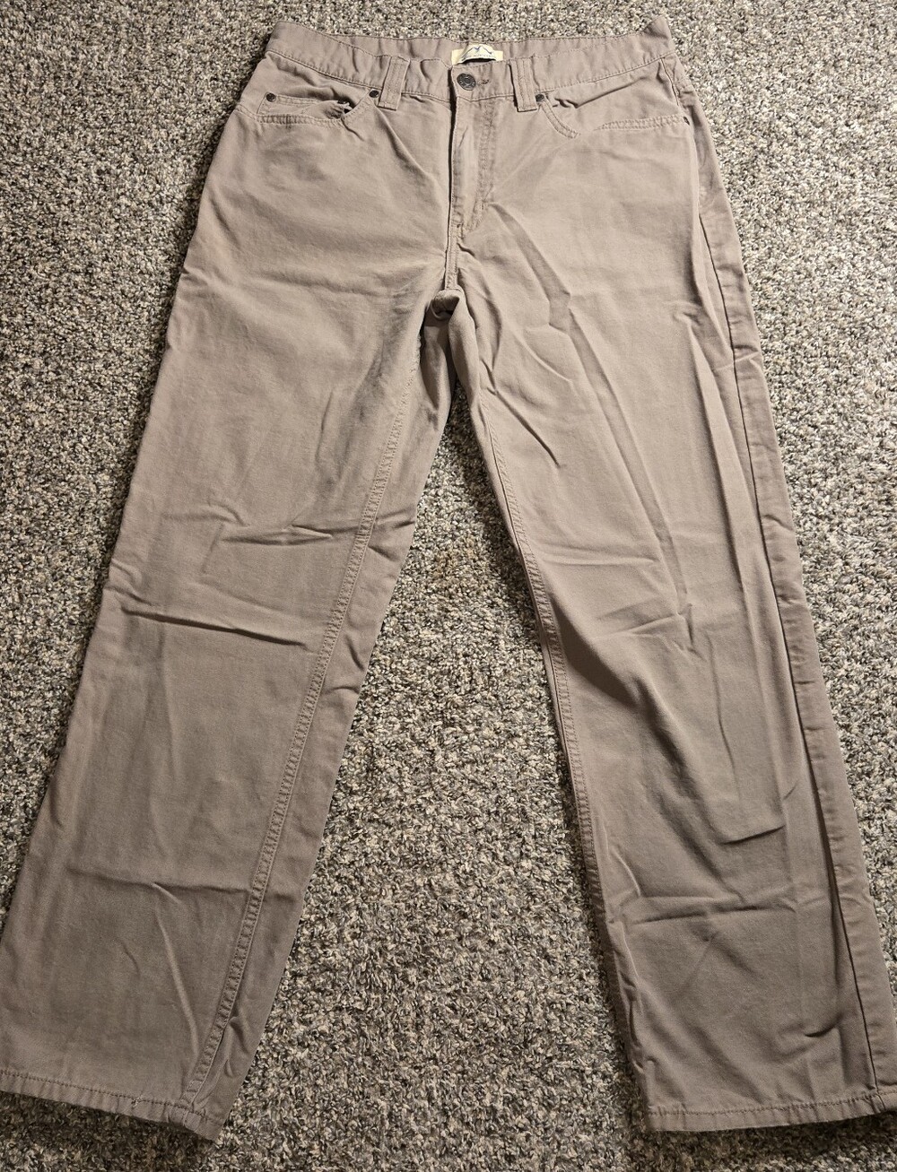 Blue Mountain Pant Men's 34x30 Brown Cotton Khakis Straight Leg Workwear Travel